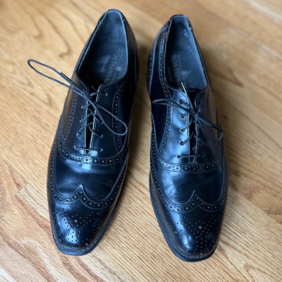 Men's Bostonian Wingtip shoes - Black 9.5 - Picture 1 of 10